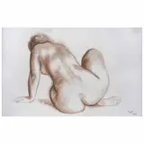 Desnudo de espalda by Francisco Zúñiga, 1971, Sanguina sobre papel, offered Nov 2022
