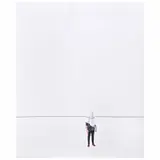 Hugo Lugo, Meditaciones sobre el espacio a partir de una línea No IV, 2019, Óleo y acrílico sobre tela