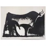 El toro negro, de la serie Toros y Toreros by Pablo Picasso, Litografía sin número de tiraje, offered Oct 2022