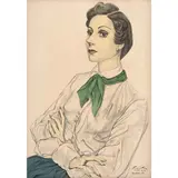 Madame Conchita Montes by Tsuguharu Foujita, Litografía sin número de tiraje, offered Oct 2022