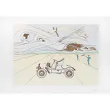 L'automobile, de la serie Hommage a Leonardo da Vinci (American Inventions) (El automóvil, de la serie Homenaje a Leonardo da Vinci) by Salvador Dalí, 1975, Grabado a la punta seca H. C, offered Oct 2022