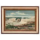 SIGLO XX by Vista de las Cataratas del Niágara, Óleo sobre tela, offered Oct 2022