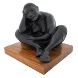 Tiburcio Ortiz, Untitled, Escultura en bronce 4 / 6 en base de madera