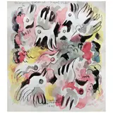 Carlos Mérida, Proyecto para el Popol Vuh, 1943, Acuarela y tinta sobre papel