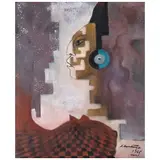 Roberto Montenegro, Perfil maya, 1966, Óleo sobre tela
