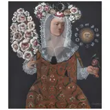 Benjamín Domínguez, Monja florida y zodiaco, Óleo sobre tela