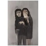 Sin título (Yoko Ono y John Lennon), de la serie La Gente by Luis Nishizawa, Temple sobre papel, offered Sep 2022