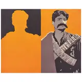 Ernesto Lozano, Eufemio a la sombra del caudillo (retrato de Jaime Camil), de la colección Sueños de Zapata, 2004, Acrílico sobre tela