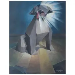 Rafael Cauduro, Los perros de Tíndalos, Pastel sobre papel