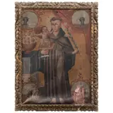 San Antonio de Padua, MÉXICO, SIGLO XIX, Óleo sobre tela