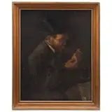 Manuel Ocaranza, UN PARROQUIANO (anverso), Óleo sobre tela