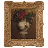 Luis Mosquera Gómez, JARRÓN CON FLORES, Óleo sobre tela