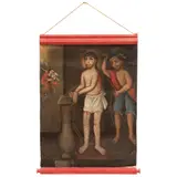 MÉXICO, SIGLO XIX by Cristo Atado A la Columna, Óleo sobre tela, offered Sep 2022