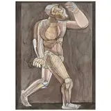 Arnold Belkin, Caminante, Tinta y acuarela sobre papel