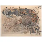 Sergio Hernández, Untitled, Acuarela, tinta y collage de papel sobre papel