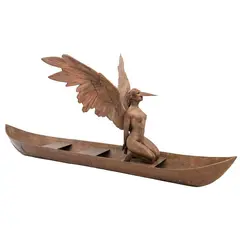 Jorge Marín, Victoria arrodillada en balsa, 2009, Escultura en bronce