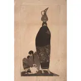 Roberto Montenegro, Sin título (Mujer maya), 1926, Grabado al aguafuerte y aguatinta sin número de tiraje