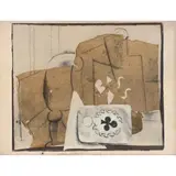 Bouteille verre et cartes (Botella de cristal y cartulinas) by Pablo Picasso, 1962, Litografía sin número de tiraje, offered Aug 2022