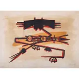 Wifredo Lam, El último viaje del buque fantasma - 3, 1976, Litografía E.A. X I /X X