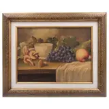 Firmado A. Villa, Bodegón, Óleo sobre tela