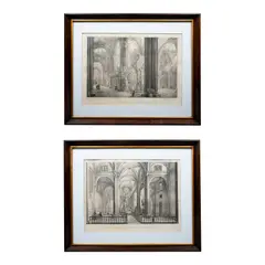 Pedro Gualdi, INTERIOR DEL SANTUARIO DE N. S. DE GUADALUPE/INTERIOR DE LA CATEDRAL, Litografía