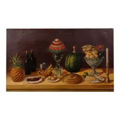 Naturaleza muerta con frutas by Firmado Bermúdez, Óleo sobre tela, offered Jul 2022