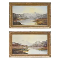 Charles Leslie, PAR DE PAISAJES, Óleo sobre tela