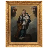 MÉXICO, SIGLO XIX by Santa Ana Con la Virgen Niña, Óleo sobre tela, offered Jun 2022