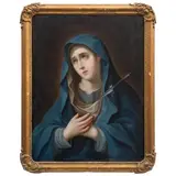 MÉXICO, SIGLO XIX by Virgen Dolorosa, Óleo sobre tela, offered Jun 2022