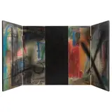 Carlos Torres, Tryptyque No. 77, 1989, Mixta sobre madera, tríptico unido con bisagras