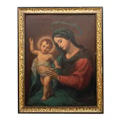Madonna, REPRODUCCIÓN DE CARLO DOLCI, Óleo sobre tela