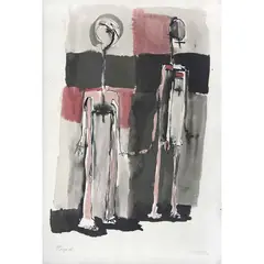 Untitled by Alfonso Mena, Tinta sobre papel, offered Jun 2022