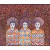 Los tres santitos by Javier López Pastrana, 2020, Resina, óleo y mixta sobre tela, offered Jun 2022