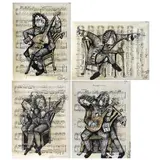 Ricardo Pollman, Untitled, Tinta sobre partitura