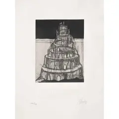 Babel by Gabriel Macotela, Grabado al aguafuerte y gofrado XIX / LX, offered Jun 2022