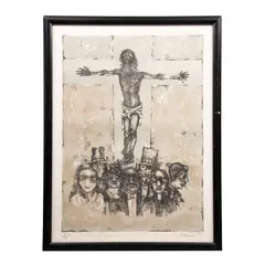 Gerardo Cantú, EL OJO DE LA AGUJA (CRISTO), Litografía, 10/12 P.T