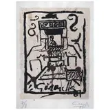 Sin título, de la carpeta Copilli: corona real by Alberto Gironella, Serigrafía sobre papel amate P / I, offered Jun 2022
