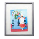 Niña con canasta de flores by Trinidad Osorio, Serigrafía, 141/200, offered Jun 2022