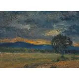 Joaquín Clausell, Atardecer, Óleo sobre tela sobre masonite