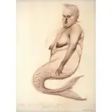 Sirena by Roberto Fabelo, 1989, Sanguina sobre papel, offered Jun 2022