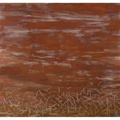 Irma Palacios, Dunas de cobre II, Óleo sobre tela