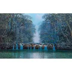 Carlos Rios, Aguas horizontales, 2021, Acrílico sobre tela