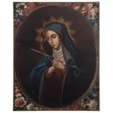 MÉXICO by Virgen Dolorosa, 1752, Óleo sobre tela, offered May 2022