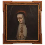 Virgen de la Soledad, PUEBLA, SIGLO XVIII, Óleo sobre tela