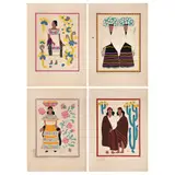 Carlos Mérida, De la carpeta Trajes Regionales, 1945, Serigrafías sin número de tiraje