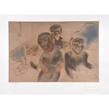 La familia del marino by Jose Luis Cuevas, 1981, Grabado al aguatinta y aguafuerte H. C. 6 / 15, offered May 2022