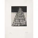 Gabriel Macotela, Babel, Grabado al aguafuerte y gofrado XIX / LX