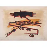Wifredo Lam, El último viaje del buque fantasma - 3, 1976, Litografía E.A. X I /X X