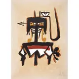 Wifredo Lam, El último viaje del buque fantasma, 1976, Litografía 30 / 99