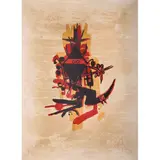 Wifredo Lam, El último viaje del buque fantasma - 10, 1976, Litografía E.A. XI / XX